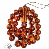 Cognac Amber Round Shape 12 mm Islamic Prayer Beads